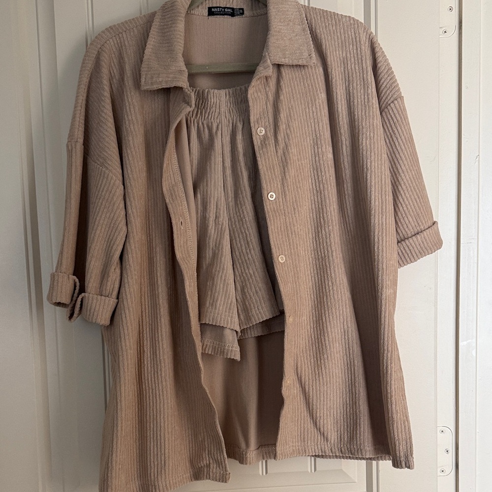 Nasty Gal Beige Loungewear Set